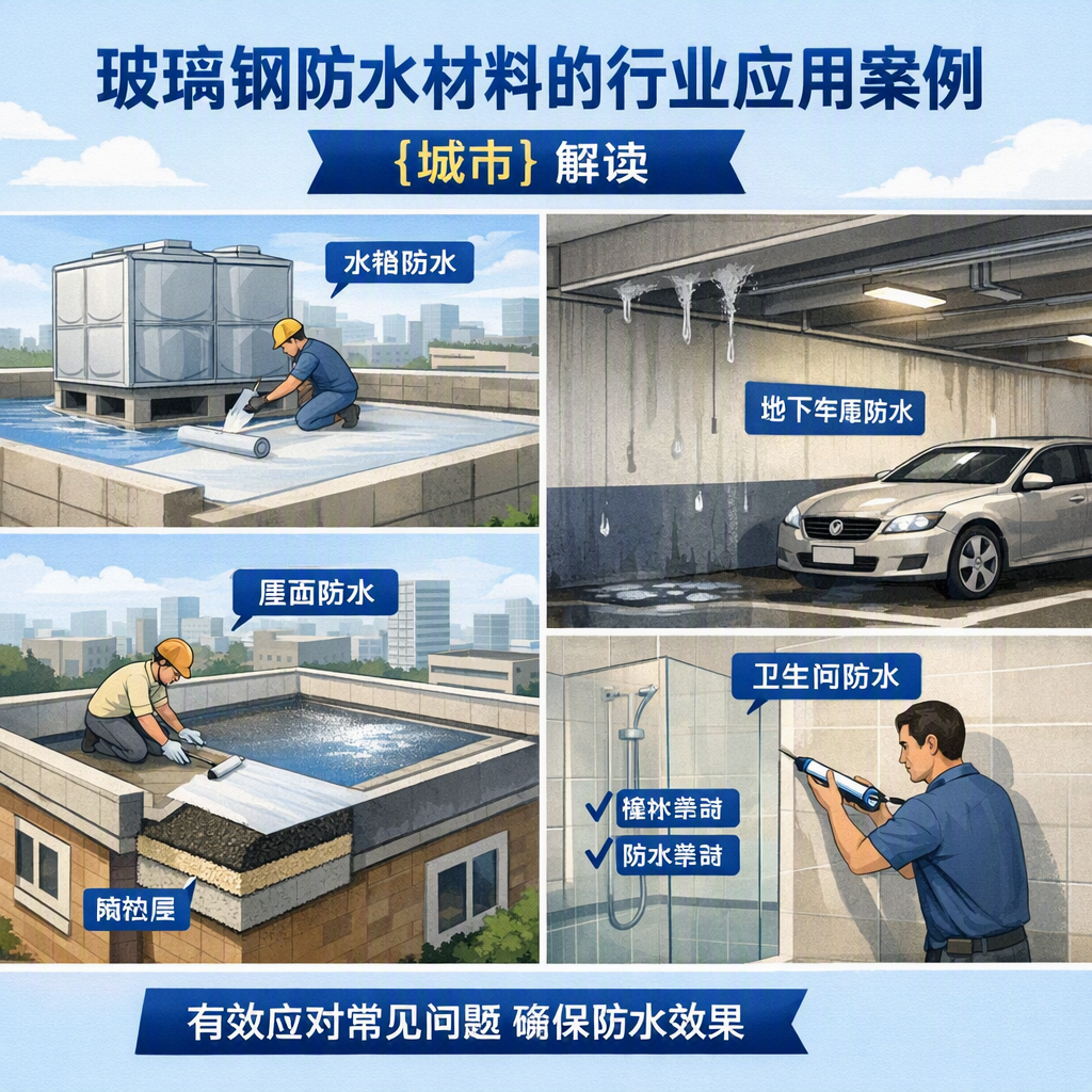 玻璃钢防水材料的行业应用案例，海东解读